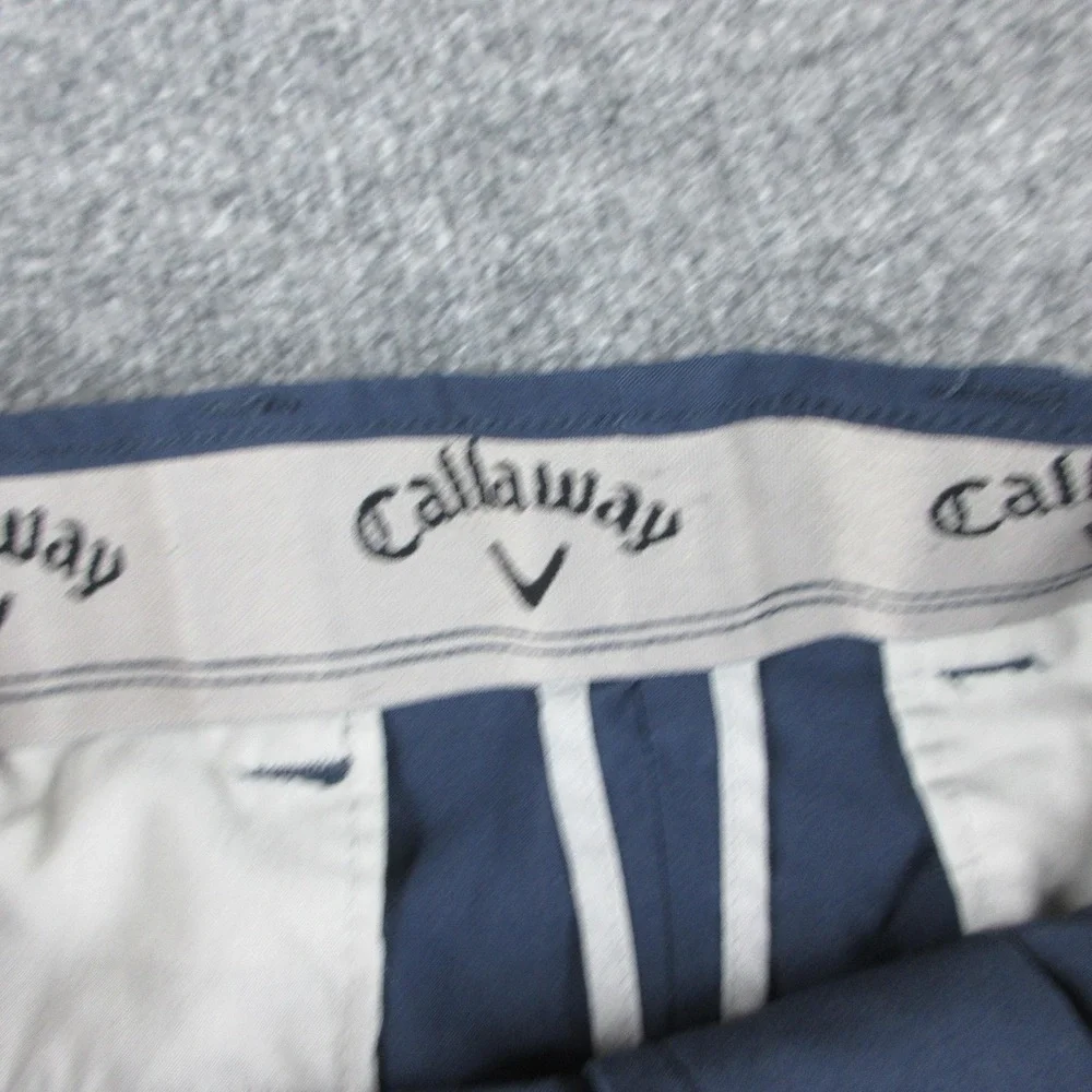 Callaway Golf Chino Shorts Mens 36 Blue Microfiber 10 Inseam Stretch Pockets